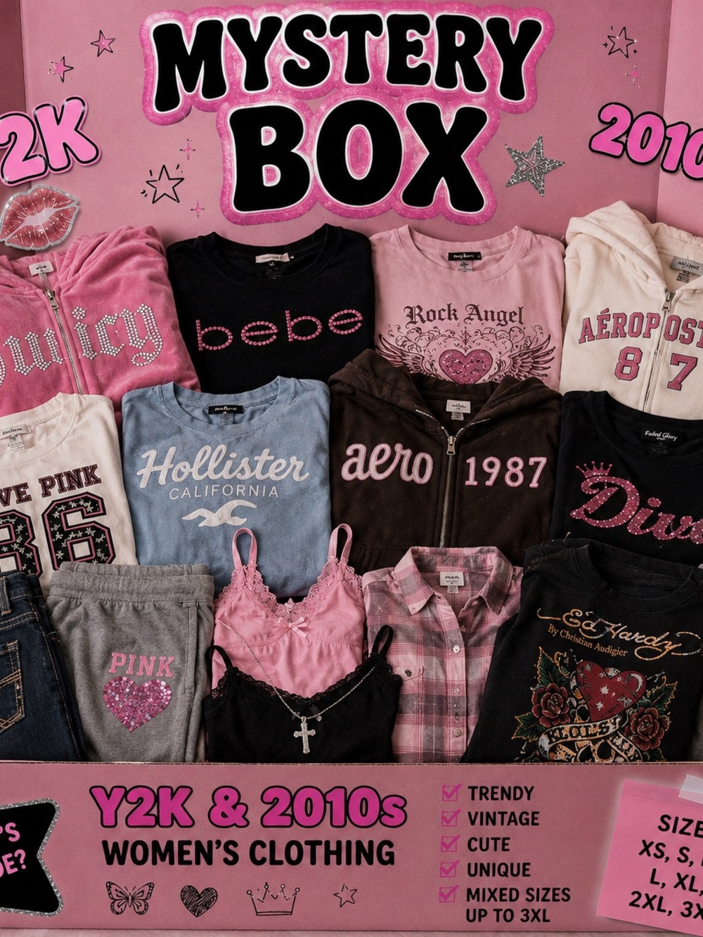 Y2K & 2010s Women's Clothing Mystery clean out 20lb